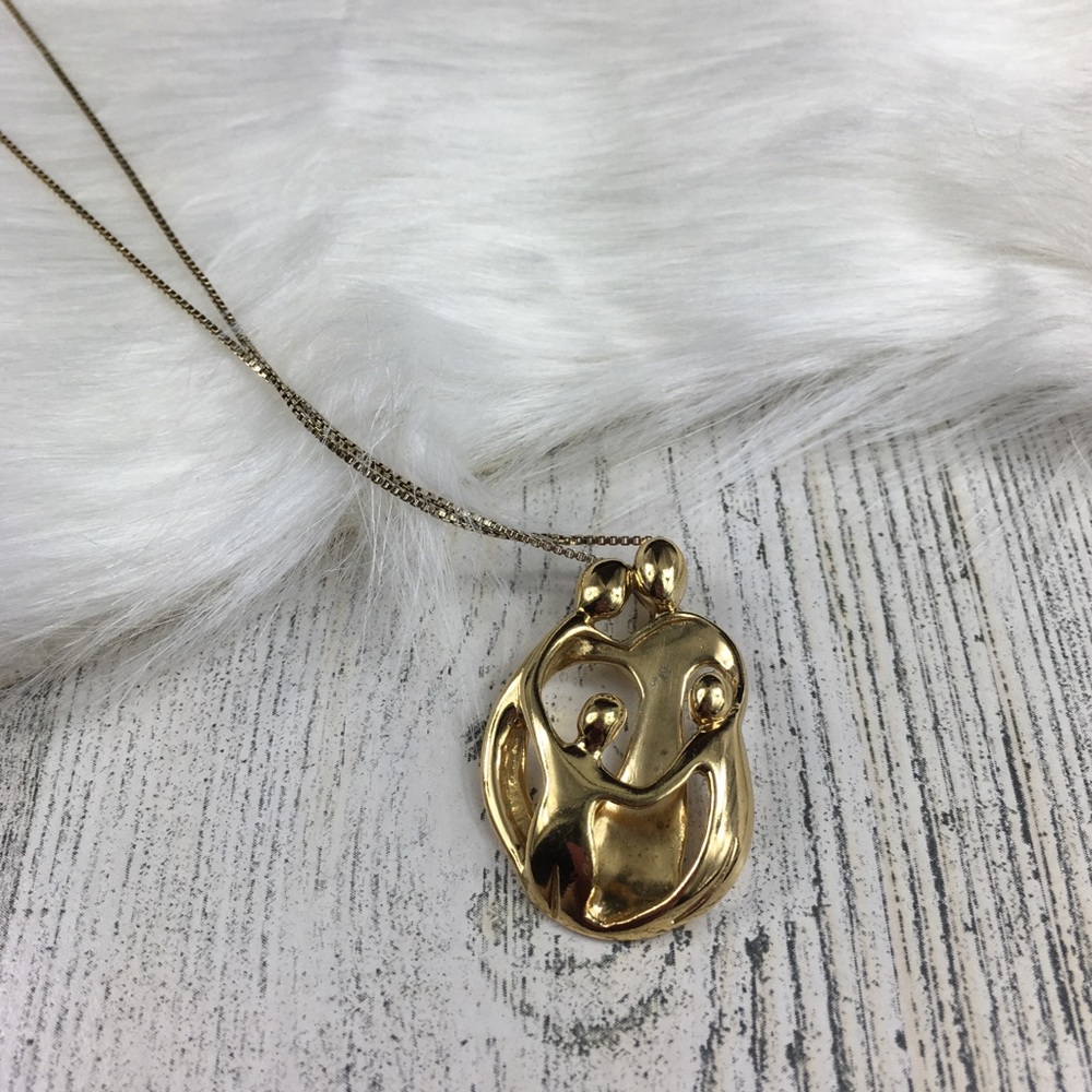 Vintage Carolyn Pollack Happy Family Necklace - Picture 2 of 7